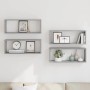 vidaXL Würfelregale 4 Stk Grau Sonoma 60x15x23 cm Holzwerkstoff 815928_2