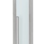Wenko Stand WC-Garnitur Rivalta, silber matt, mit Toilettenpapier- und Bürstenhalter.