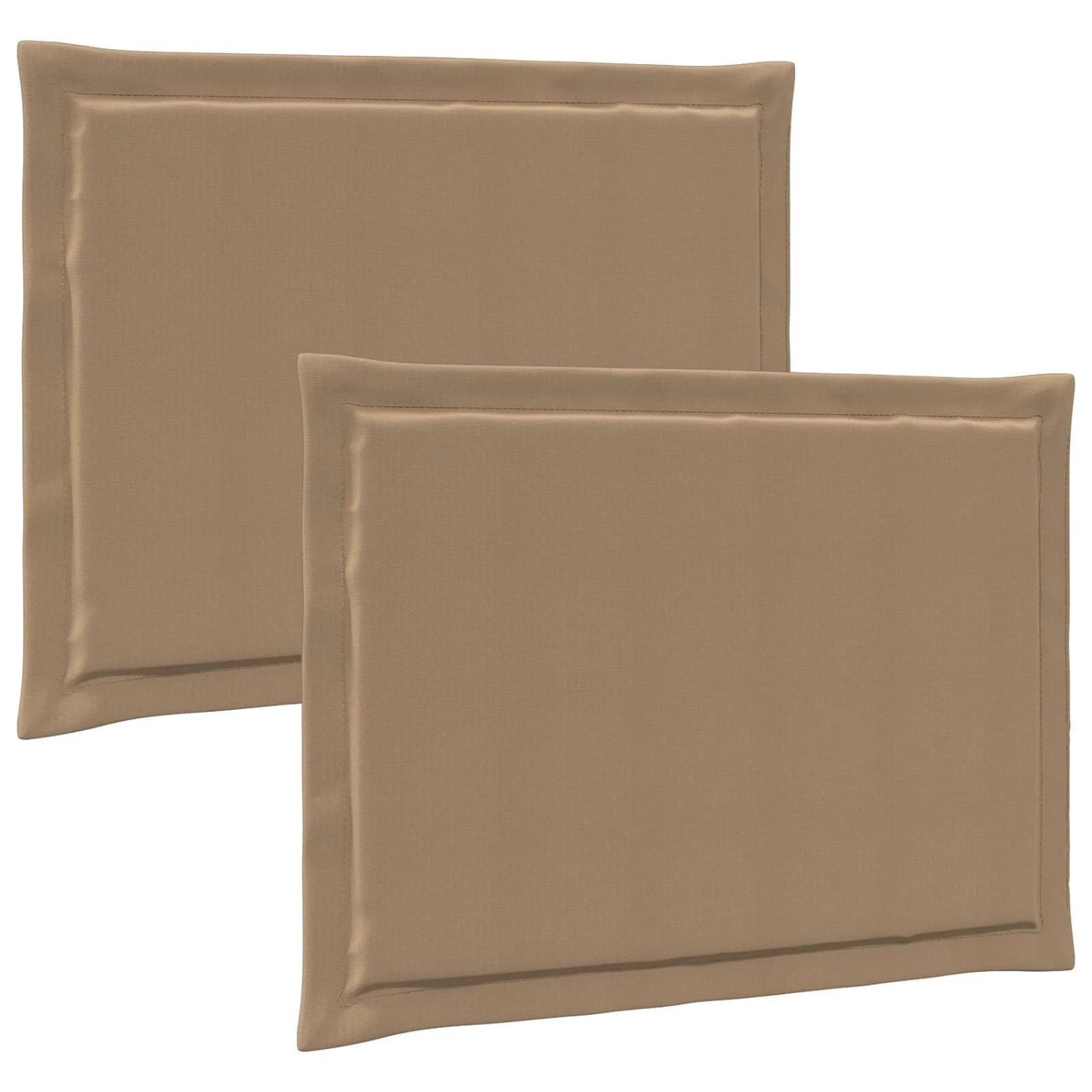 vidaXL Sitzkissen 2 Stk Taupe 47 x 36 x 2 cm Polyester 899967