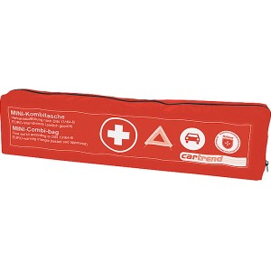 Cartrend Kombitasche mit Warndreieck, rote Erste Hilfe Tasche für Auto.