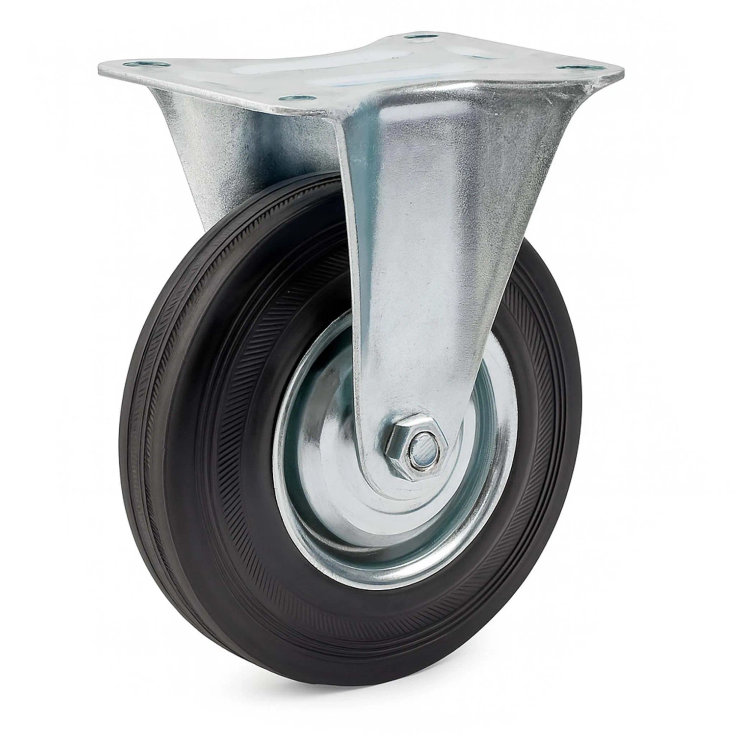 Wiltec Bockrolle 100Mm Vollgummirad 70Kg Transportrolle Möbelrolle Industrie