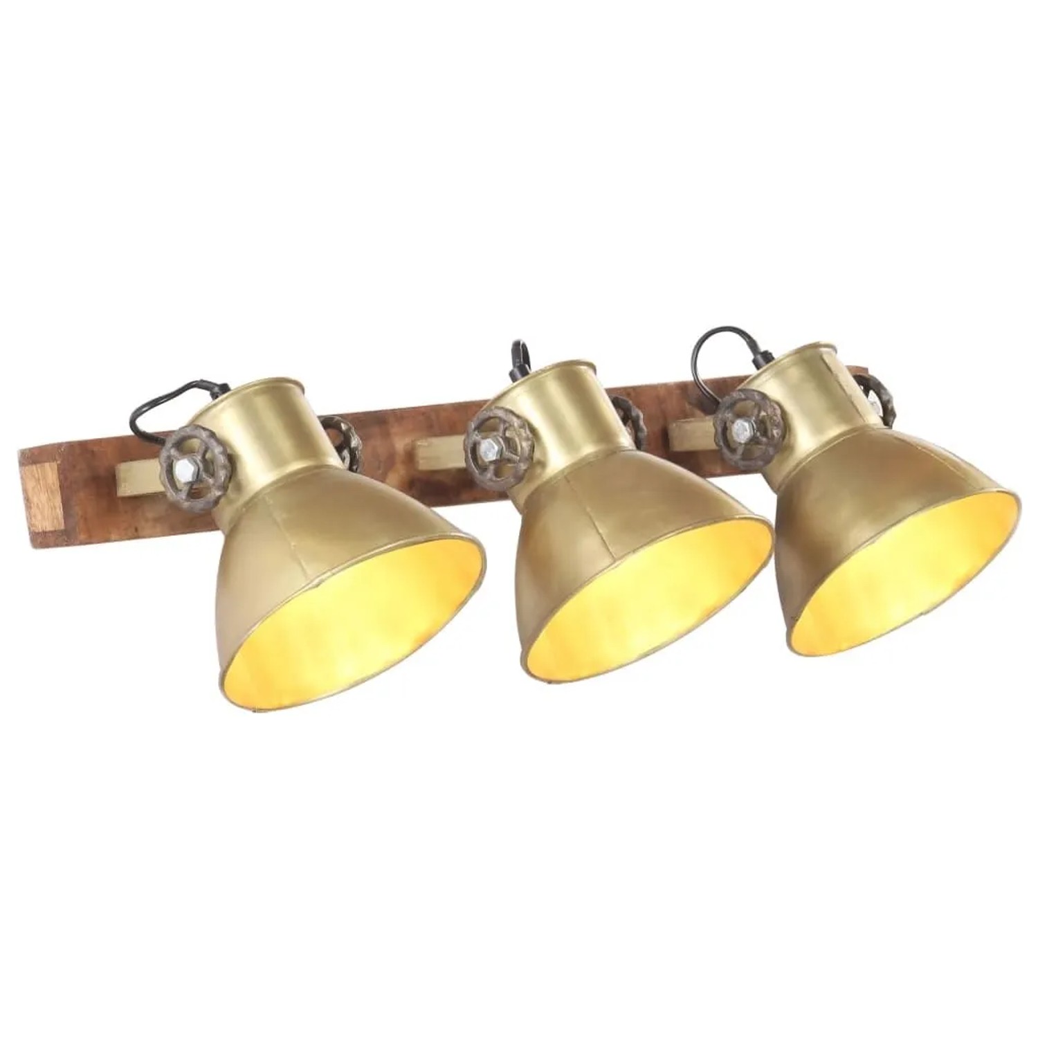 vidaXL Wandlampe Industriestil Messing 65x25 cm E27 320507