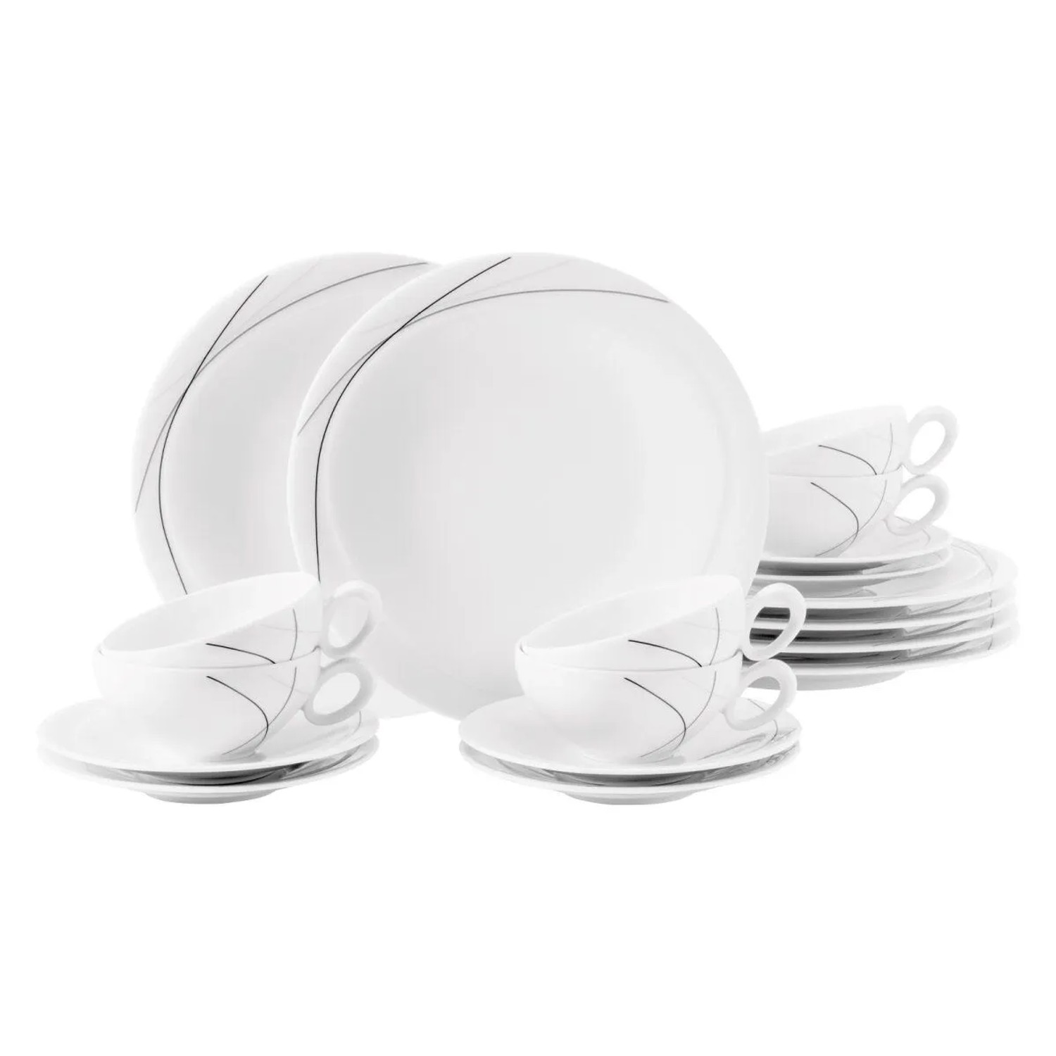 Seltmann Weiden Trio Highline Teeservice 18-teilig
