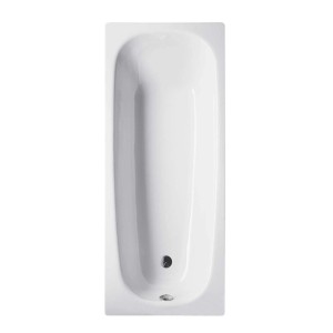 Weiße Bette Steel Badewanne, 180x80 cm, rechteckige Form. Ideal für entspannende Bäder.