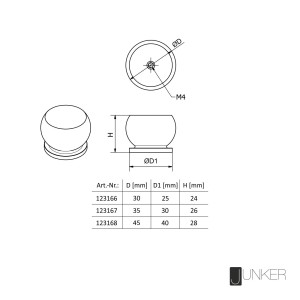 SOTECH Möbelknopf MANCHESTER Ø45 mm Edelstahl Gebürstet