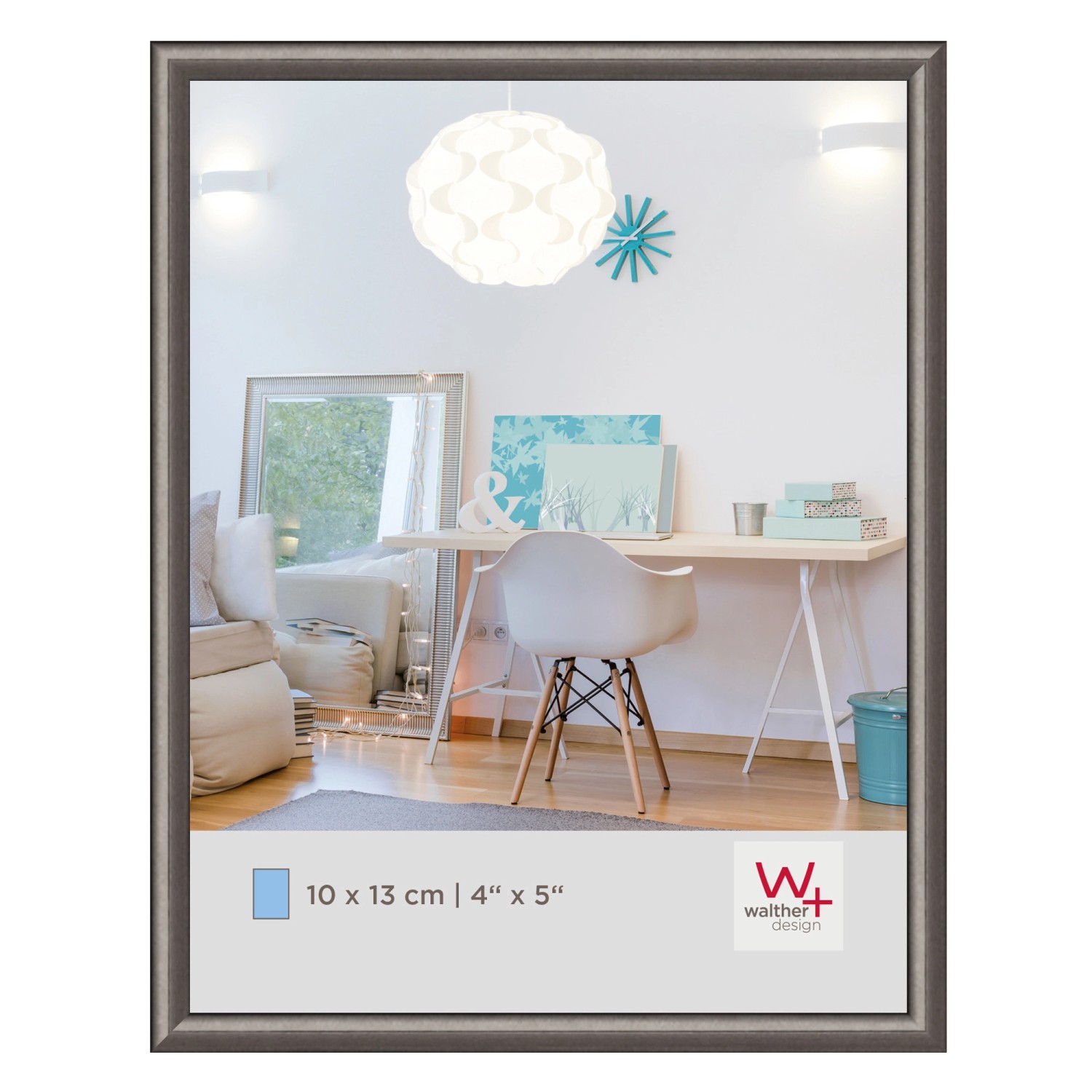 walther design New Lifestyle Kunststoff Bilderrahmen 10x13 cm Stahl KV113D günstig online kaufen