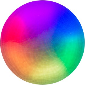 Näve LED-Deckenleuchte Sligo, 38 cm, mit Farbverlauf und Kristalleffekt.