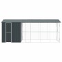 vidaXL Vogelkäfig Anthrazit 645 x 208 x 247 cm Verzinkter Stahl 3325154_5
