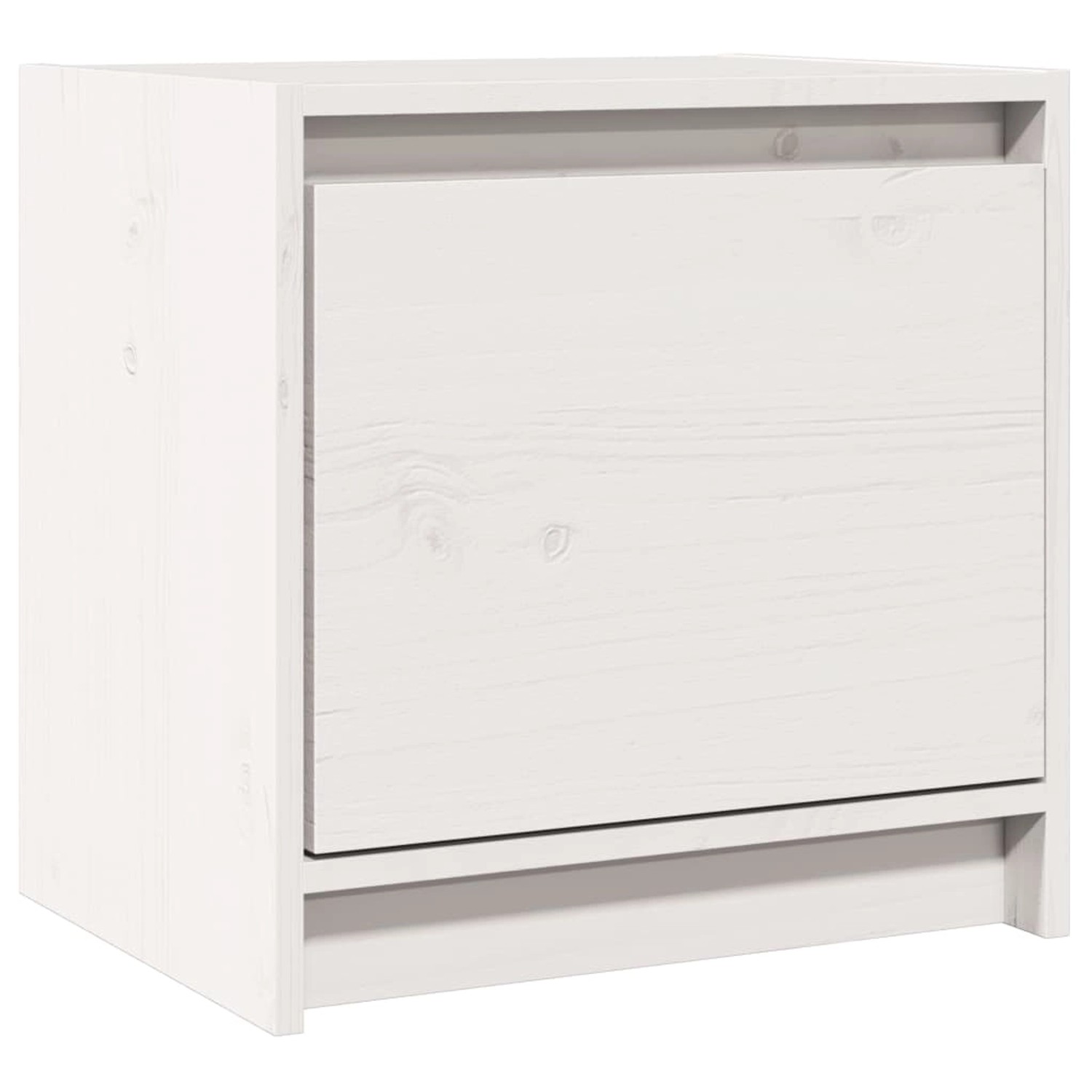 vidaXL Nachtschrank Weiß 40x30,5x40 cm Massivholz Kiefer 808115