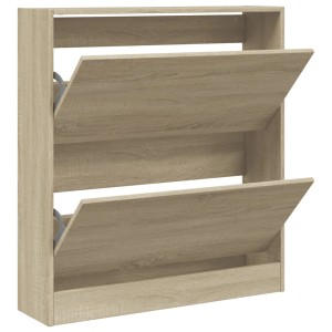 vidaXL Schuhschrank Sonoma-Eiche 80x21x87,5 cm Holzwerkstoff 839919