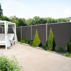 Home Deluxe WPC-Sichtschutzzaun Callado 4 Elemente 185 cm x 714 cm Anthrazit
