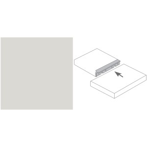Eckverbindungsleiste, 60 cm, Silber, zur Verbindung von Arbeitsplatten ohne Fräsen.