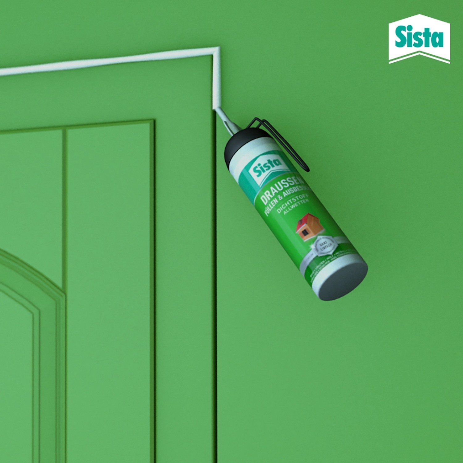 Sista Dichtstoff Draußen Spender, transparent, zum Füllen und Ausbessern von Fugen im Außenbereich.