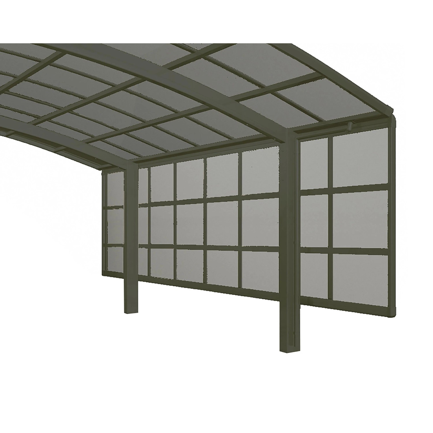 Ximax Carport Seitenwand 3 Module 200 cm Schwarz Sonderfertigung günstig online kaufen