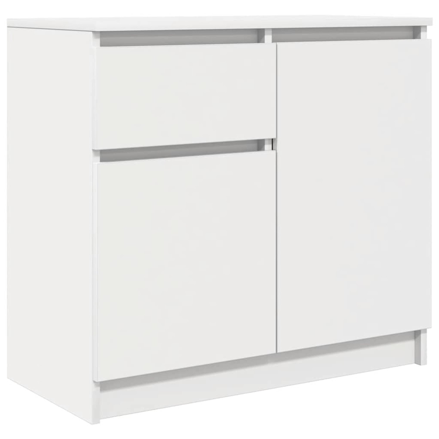 vidaXL Sideboard mit Schublade Weiß 71x35x65 cm Holzwerkstoff 861598 günstig online kaufen