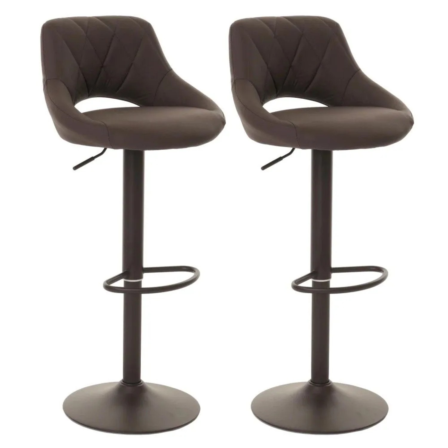 MCW 2er-Set Barhocker N64 Braun