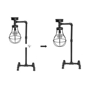 DELUKE Solar-Stehlampe TURIN, brauner Stahl, 59 cm, für Garten und Terrasse.