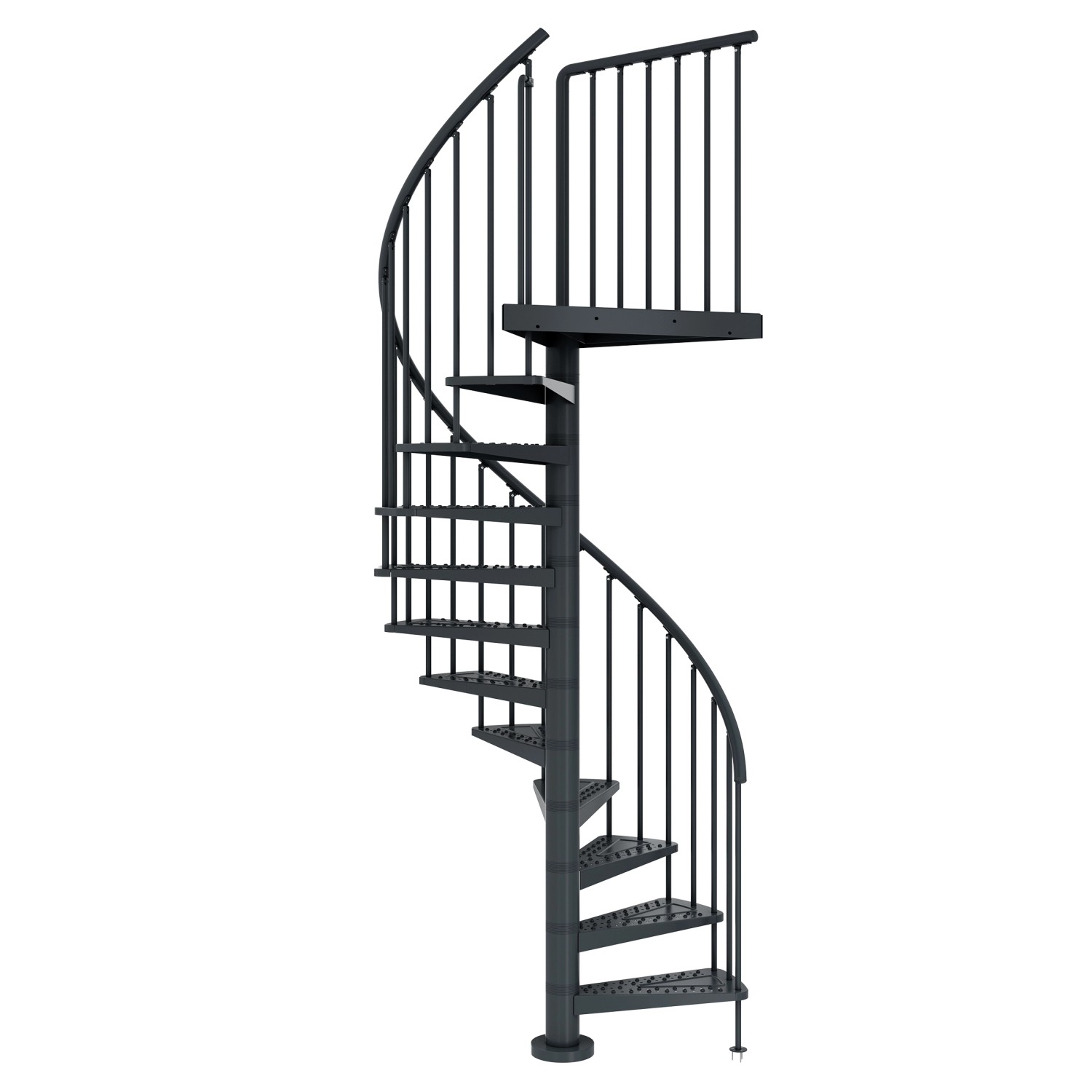 Dolle Außenspindeltreppe Gardenspin Ø 155 cm Anthrazit mit 11 Stufen günstig online kaufen