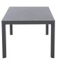 Rechteckiger, grauer Siena Garden Gartentisch Silva aus Ferrostone, 95x180 cm.