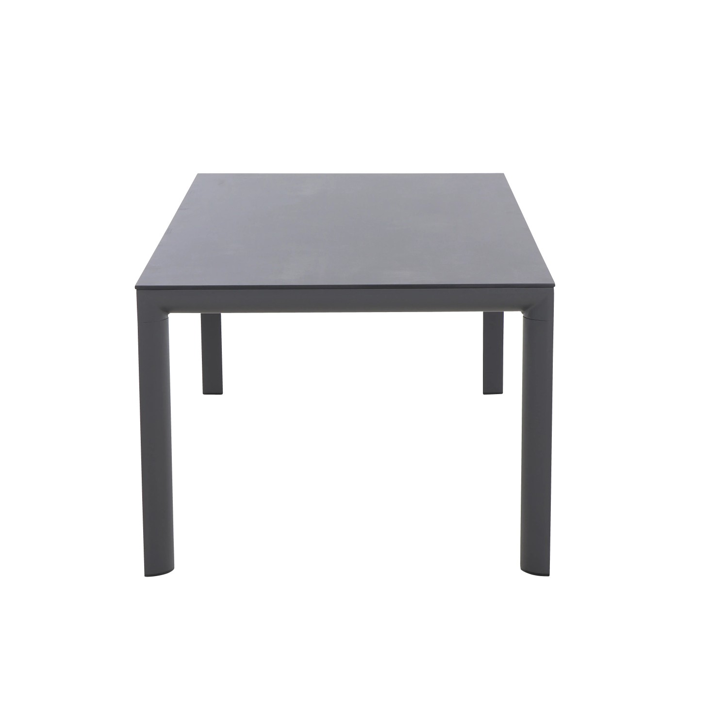 Rechteckiger, grauer Siena Garden Gartentisch Silva aus Ferrostone, 95x180 cm.