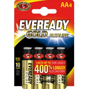 Energizer Eveready Gold AA Mignon Alkaline Batterien, 4er-Pack.