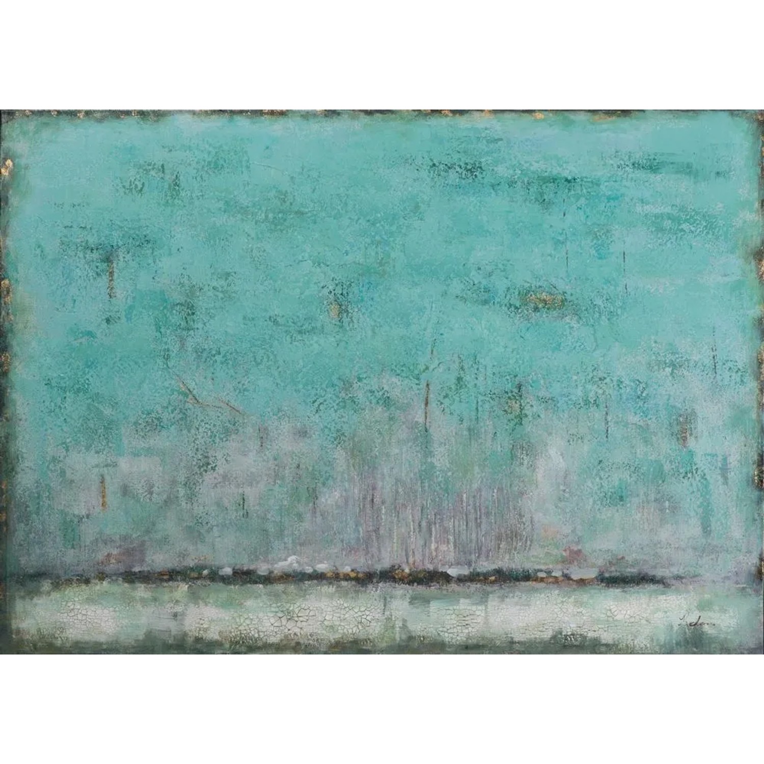 Art Universe Leinwandbild Harmonie in Türkis 100x140 cm