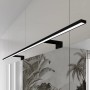 Schwarze, 120 cm lange Spectraline LED Spiegelleuchte für Bad, neutralweißes Licht.