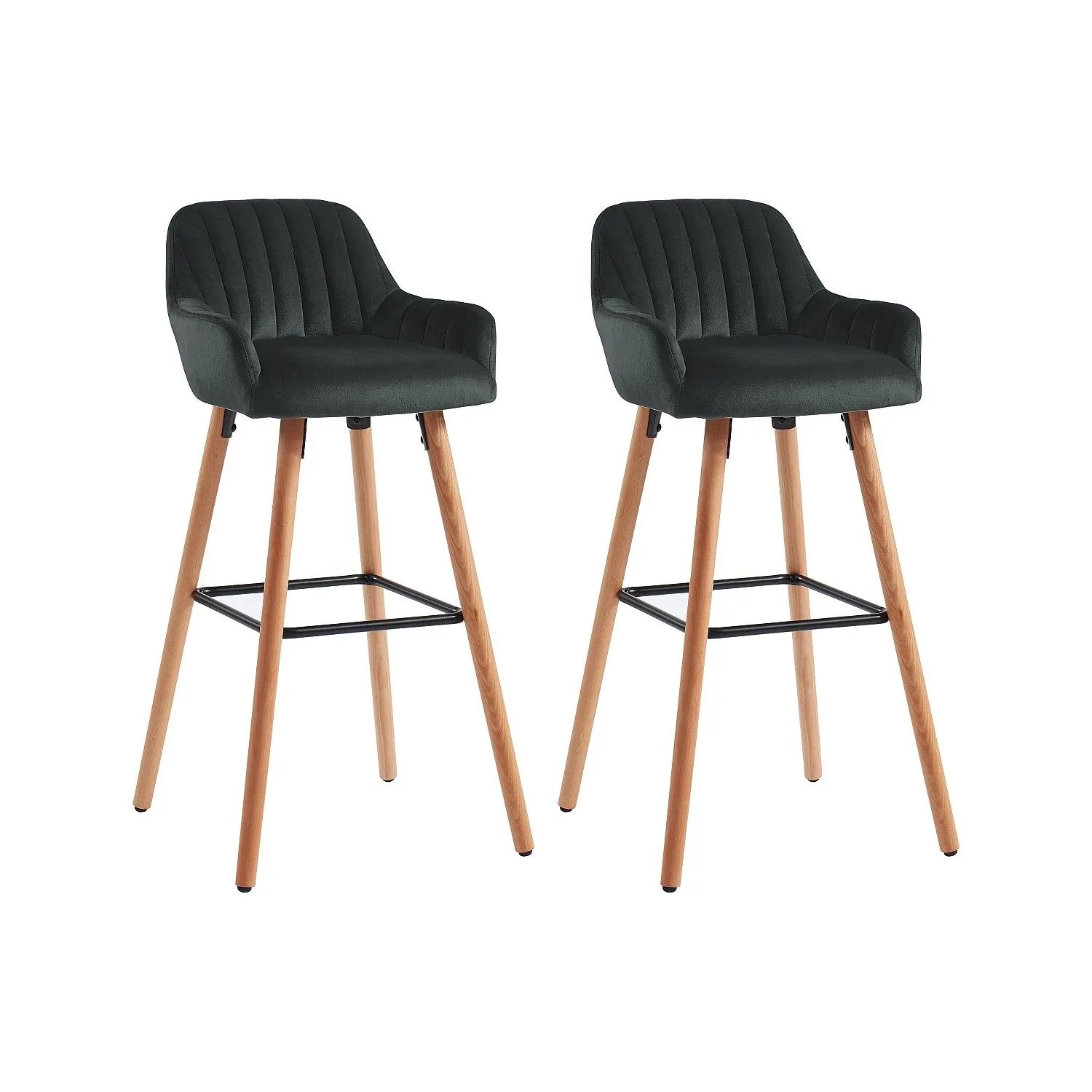 Vente-unique Barhocker Eleana Schwarz 47 cm