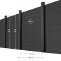 Juskys WPC Sichtschutzzaun 9er Set - 9x Element + 10x Pfosten_10
