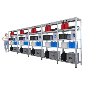 PROREGAL Mega Deal: Fünf verzinkte Schwerlastregale, 180x90x40cm, mit 4 Fachböden. Perfekt für Werkstatt & Garage.