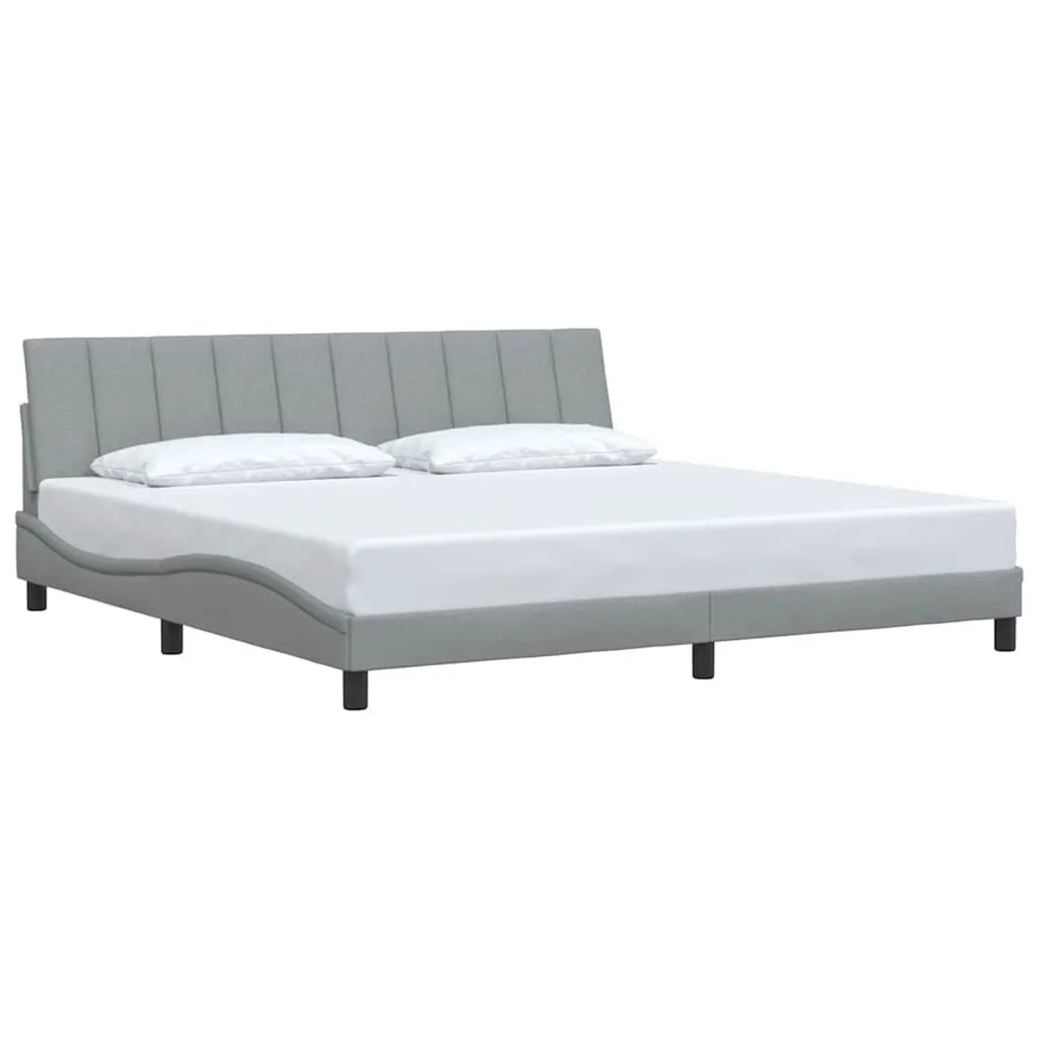 vidaXL Bettgestell Ohne Matratze Hellgrau 200x200 cm Stoff 3310412 günstig online kaufen