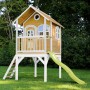 Axi Spielhaus Laura mit Rutsche, braun/weiß, 318x272x191cm, aus FSC®-Holz.