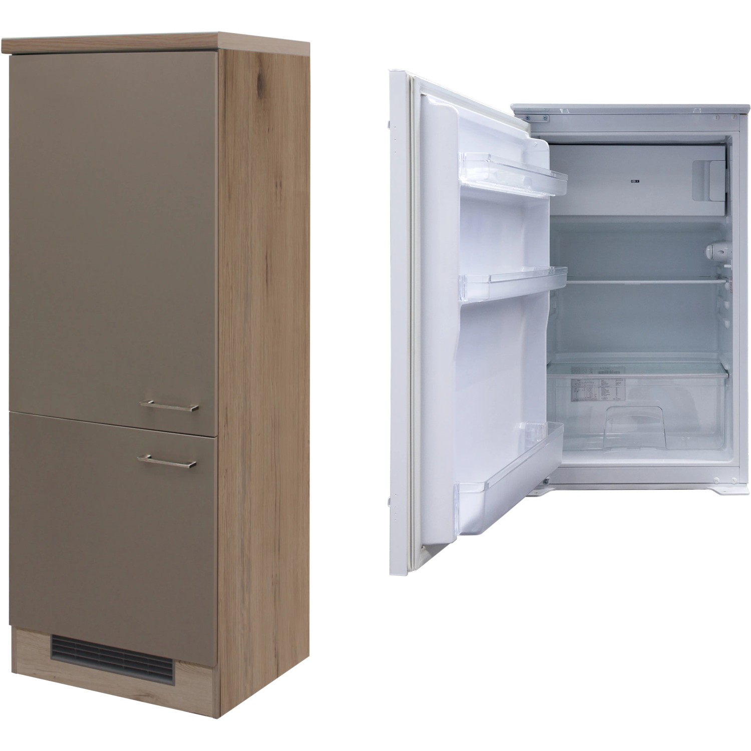Flex-Well Kühlschrankumbau EEK: A+ Arizona 60 cm mit Kühlschrank