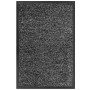 Anthrazitfarbene, rutschfeste Schmutzfangmatte Space 205 mit Velours-Oberfläche und TPE-Rücken für Eingangsbereiche.