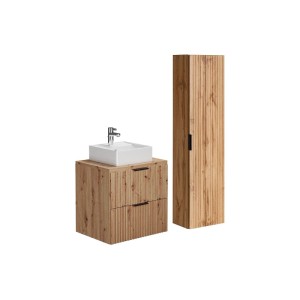 Vente-unique Badmöbel-Set Zevara Naturfarben Hell 60 cm
