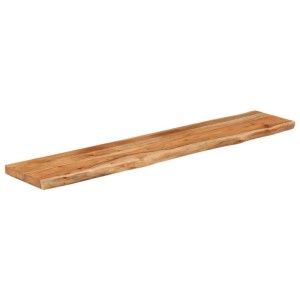 Rechteckige Akazienholz Tischplatte 180x40cm mit Baumkante, ideal für Möbelbau.