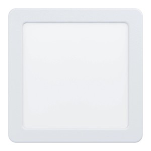 Quadratischer, weißer LED-Einbauspot Fueva 5 von Eglo, 16,6x16,6 cm.