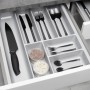 SOTECH ORGA-BOX-2 Besteckeinsatz Tiefe 462 mm Höhe 50,5 mm Für Nobilia Küchen Canvas Struktur Silbergrau Breite 409 mm_4
