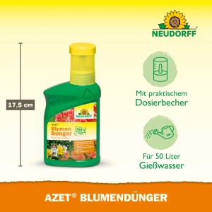 Neudorff Azet Blumendünger, 250ml Flasche für kräftige Blüten und gesundes Wachstum.