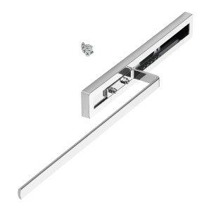 Ausziehbarer, einarmiger Handtuchhalter STYLE, Chrom poliert, mit Befestigungsschrauben.