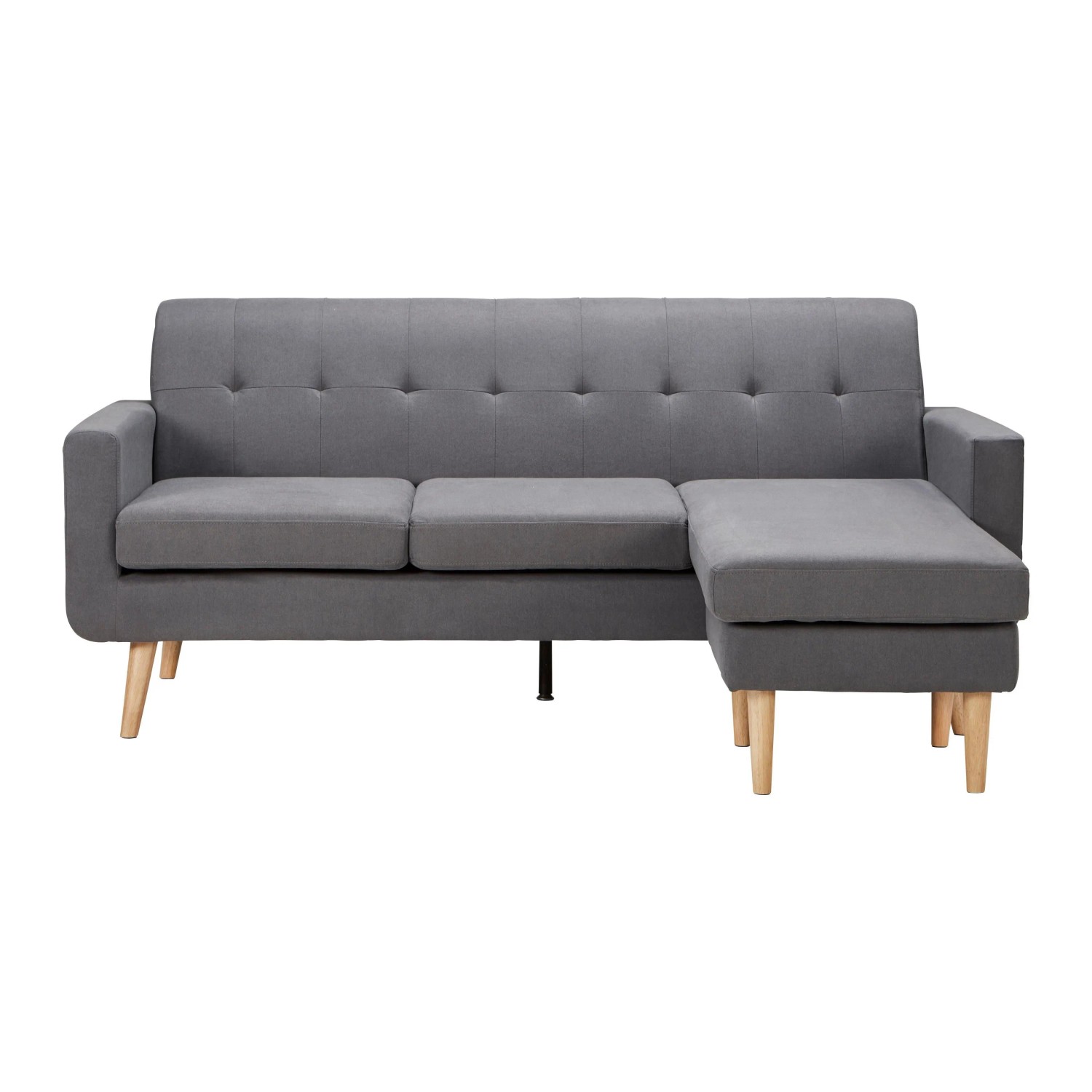 Bessagi Home Wohnlandschaft Tamara Grau Webstoff