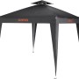 Justus Grill-Pavillon, 250x250 cm, faltbar, in Schwarz. Ideal für Grillabende im Garten.