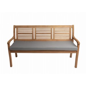 Graues Setgarden Kissen auf Gartenbank für 2-Sitzer, 100x60cm. Bequeme Sitzauflage für Gartenmöbel.