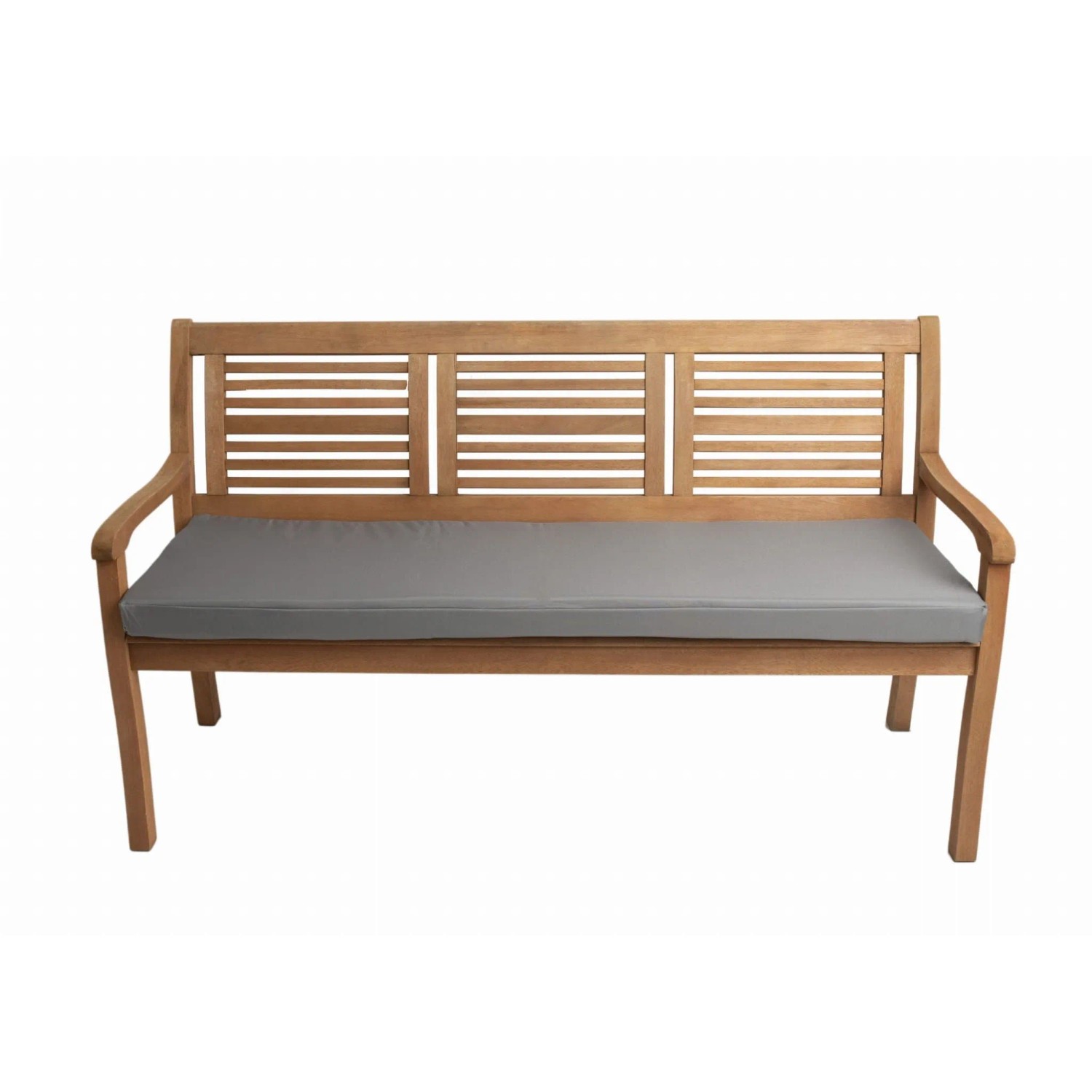 Graues Setgarden Kissen auf Gartenbank für 2-Sitzer, 100x60cm. Bequeme Sitzauflage für Gartenmöbel.