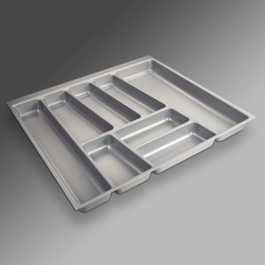 SOTECH ORGA-BOX II Besteckeinsatz 600 mm Höhe 45 mm Silbergrau Für Nobilia Schubladen