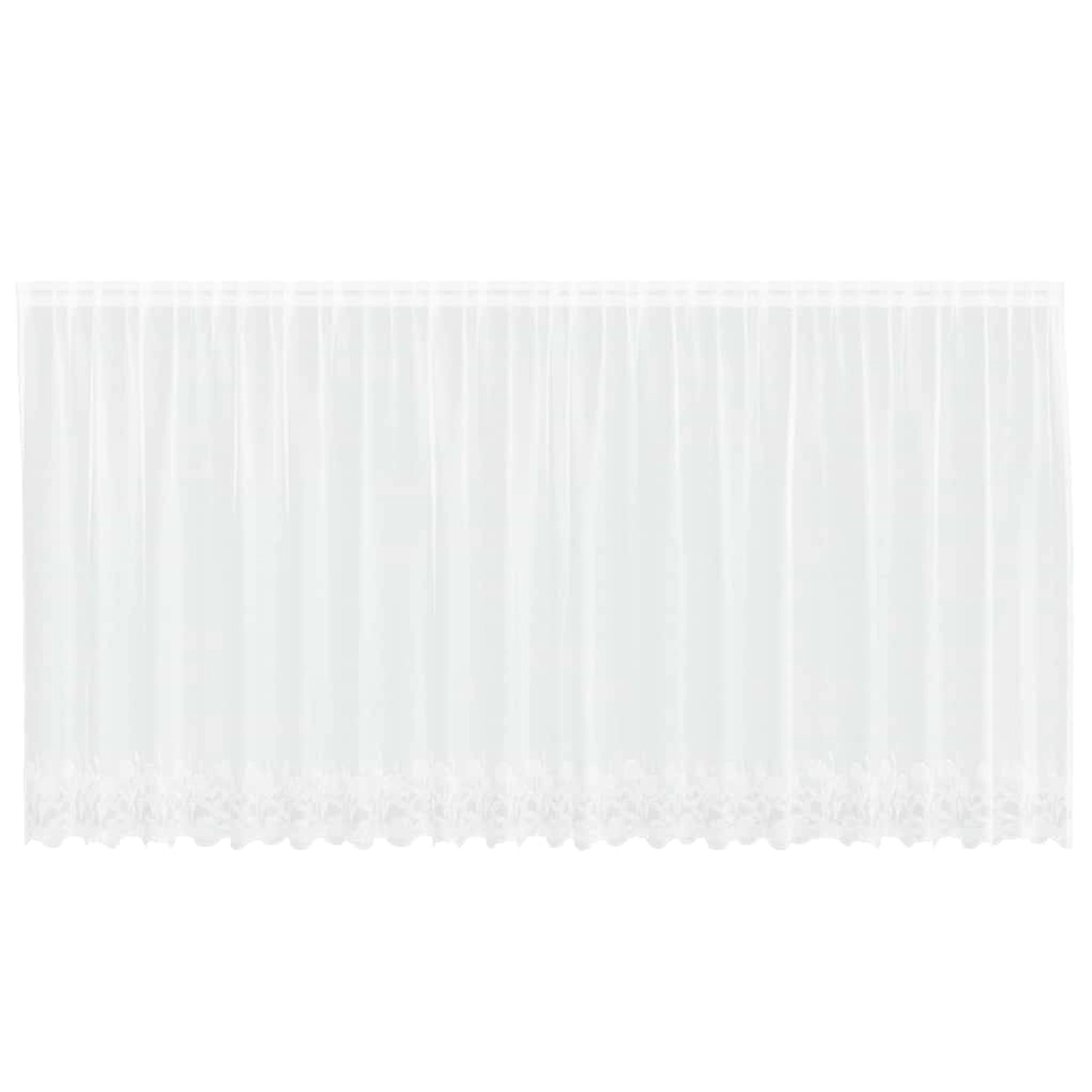 vidaXL Spitzenvorhang mit Vorhängen Weiß 500x180cm Polyester 4107805 günstig online kaufen