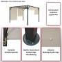 MCW Pergola Beja 4x4m mit Schiebedach, Terrassenüberdachung mit Stahlgestell und variablem Sonnenschutz.