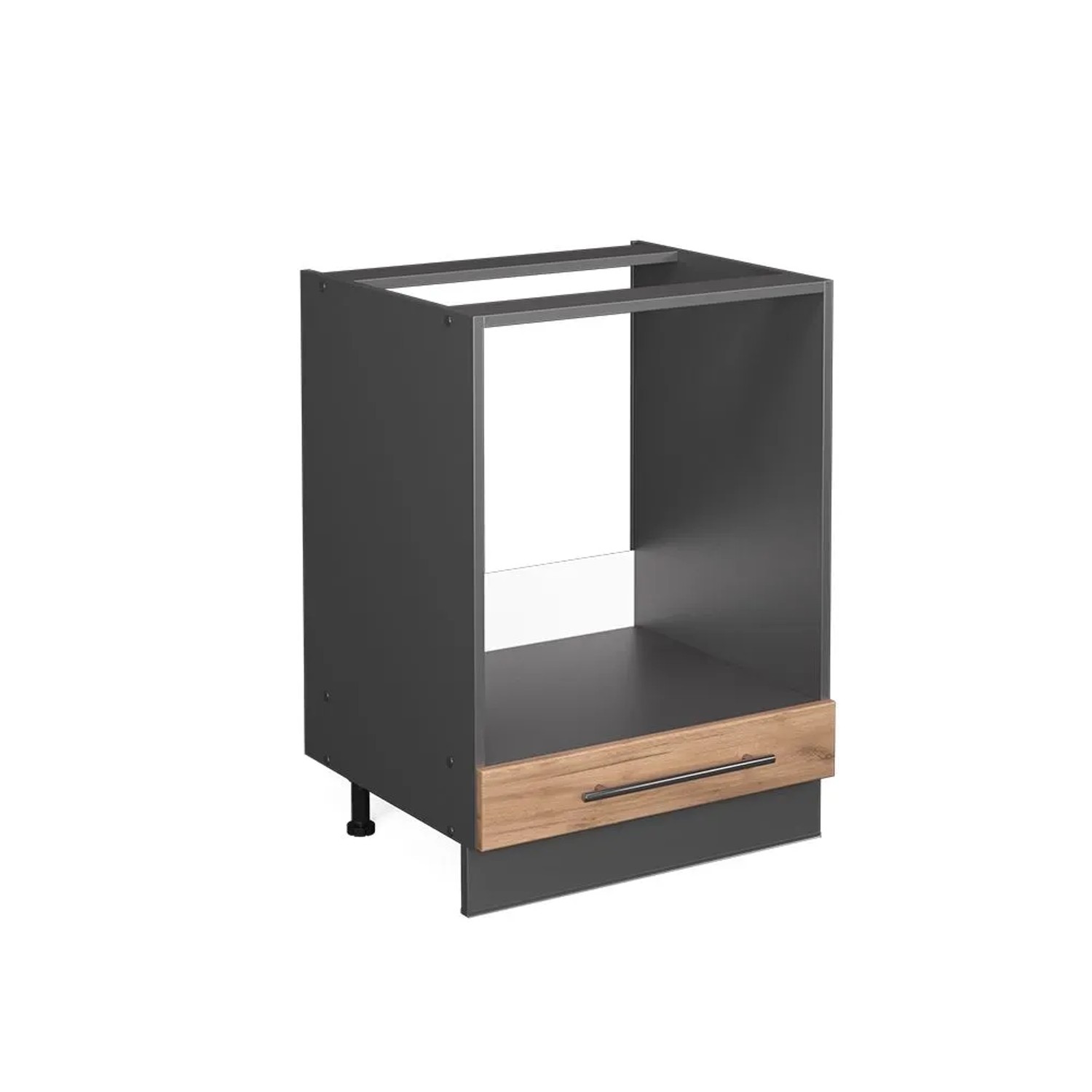 Vicco Herdumbauschrank Fame-Line Goldkraft Eiche Anthrazit 60 cm ohne Arbeitsplatte