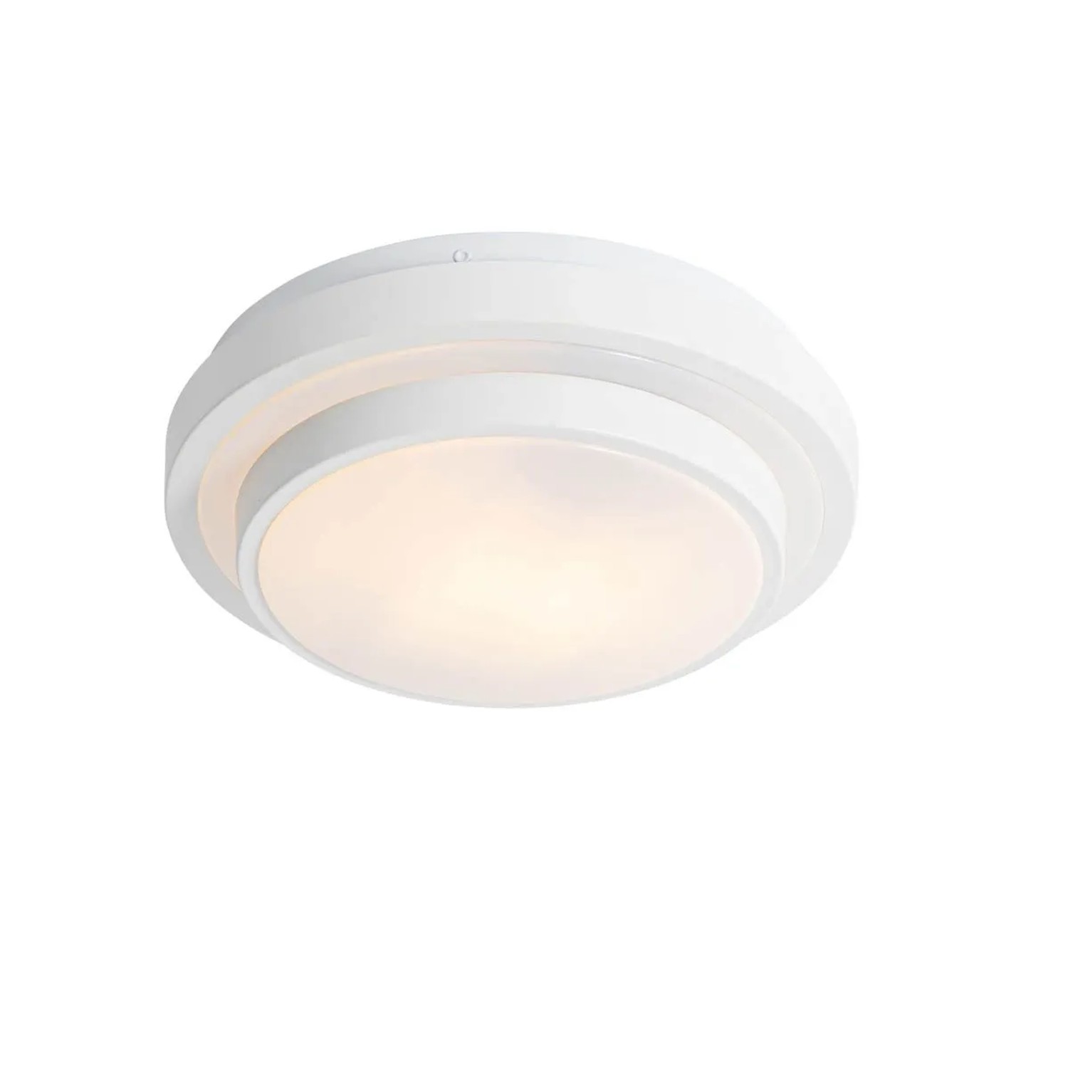 QAZQA Moderne Deckenleuchte Weiß 25 cm IP44 Walden