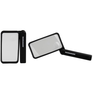 Fackelmann Lupe, faltbar, mit 2- und 3-facher Vergrößerung, 11x8 cm, schwarz. Küchenhelfer für Detailgenauigkeit.